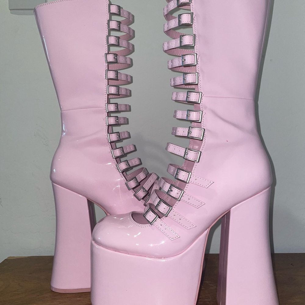 Pink Platform Women's Boots